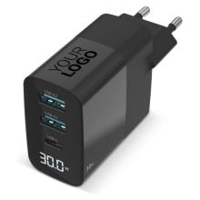 Sitecom CH-1001 30W GaN Power Delivery Wall Charger with LED display in schwarz Sitecom CH-1001 30W GaN Power Delivery Wall Charger with LED display in schwarz