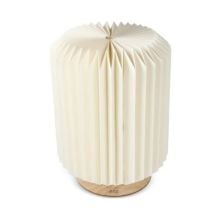 Coollux faltbare Papier LED-Lampe Aurora auf Holzsockel, 22cm in natur Coollux faltbare Papier LED-Lampe Aurora auf Holzsockel, 22cm in natur