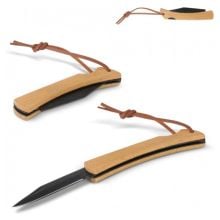 Taschenmesser aus Bambus in schwarz Taschenmesser aus Bambus in schwarz