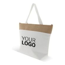 Strand-Kühltasche baumwolle/Jute 42x10x30cm in ecru Strand-Kühltasche baumwolle/Jute 42x10x30cm in ecru