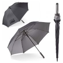 Luxus 25 Doppelkappenschirm mit automatischer Öffnung in schwarz / grau Luxus 25 Doppelkappenschirm mit automatischer Öffnung in schwarz / grau