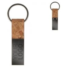 Schlüsselanhänger Kork undamp, Metall rechteckig in natur Schlüsselanhänger Kork undamp, Metall rechteckig in natur