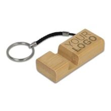 Bambus Smartphonehalter Schlüsselanhänger in natur Bambus Smartphonehalter Schlüsselanhänger in natur