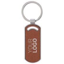 Schlüsselanhänger aus recyceltem Leder Jill in braun, Standardoption Schlüsselanhänger aus recyceltem Leder Jill in braun, Standardoption