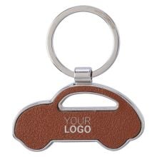 Schlüsselanhänger aus recyceltem Leder Joan in braun, Standardoption Schlüsselanhänger aus recyceltem Leder Joan in braun, Standardoption