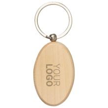 Schlüsselanhänger aus Holz Katherine in braun, oval Schlüsselanhänger aus Holz Katherine in braun, oval