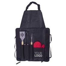 BBQ Schürze mit BBQ Werkzeug in schwarz BBQ Schürze mit BBQ Werkzeug in schwarz