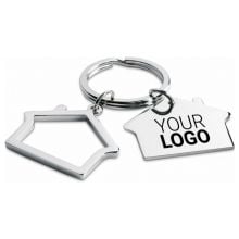 Schlüsselring Haus in silber glänzend Schlüsselring Haus in silber glänzend