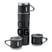 Flasche und Becher-Set 4tlg. in schwarz Flasche und Becher-Set 4tlg. in schwarz