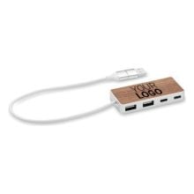 4 Port USB-Hub in holz 4 Port USB-Hub in holz