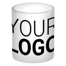 Kaffeebecher aus Glas 300 ml in transparent weiß Kaffeebecher aus Glas 300 ml in transparent weiß