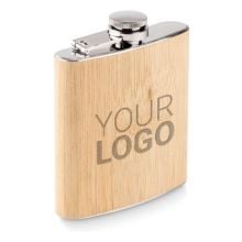 Flachmann Bambus 170ml in beige Flachmann Bambus 170ml in beige