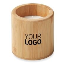 Kerze mit Halter 160 g in holz Kerze mit Halter 160 g in holz