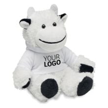 Plüsch-Kuh mit Hoody in weiß Plüsch-Kuh mit Hoody in weiß