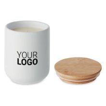 Kerze im Steinguttopf 200 g in weiß Kerze im Steinguttopf 200 g in weiß