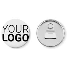 Magnet-Badge mit Kapselheber in mattsilber Magnet-Badge mit Kapselheber in mattsilber