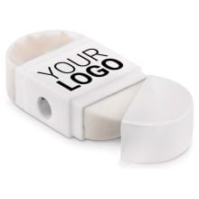 Dosenspitzer mit Radierer in weiß Dosenspitzer mit Radierer in weiß