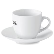 Espresso Tasse und Untertasse in weiß Espresso Tasse und Untertasse in weiß