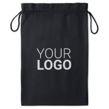 Beutel mit Kordelzug L in schwarz Beutel mit Kordelzug L in schwarz