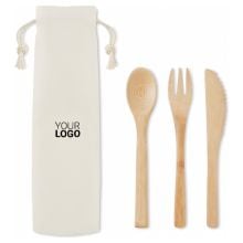 Besteck-Set Bambus in beige Besteck-Set Bambus in beige