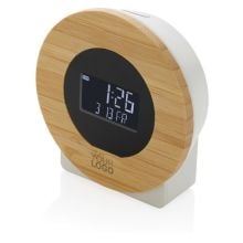 Utah Tischuhr aus RCS rKunststoff und Bambus in braun Utah Tischuhr aus RCS rKunststoff und Bambus in braun