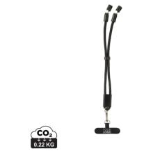 LoopAmp 60W Handgelenksband für Smartphones aus RCS rPET in schwarz LoopAmp 60W Handgelenksband für Smartphones aus RCS rPET in schwarz