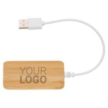 Bambus-Hub mit Type-C in braun Bambus-Hub mit Type-C in braun