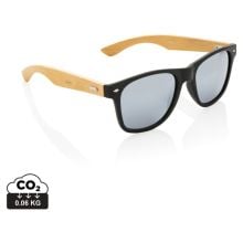 Sonnenbrille aus Bambus und RCS recyceltem Kunststoff Sonnenbrille aus Bambus und RCS recyceltem Kunststoff