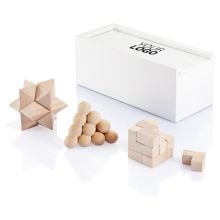 3-tlg. Denkspiel Set in weiß 3-tlg. Denkspiel Set in weiß