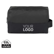 VINGA Livorno Kulturbeutel aus GRS recyceltem Polyester in schwarz VINGA Livorno Kulturbeutel aus GRS recyceltem Polyester in schwarz