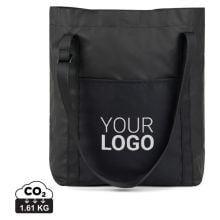 VINGA Livorno Tragetasche aus GRS recyceltem Polyester in schwarz VINGA Livorno Tragetasche aus GRS recyceltem Polyester in schwarz