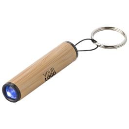 Mini-Taschenlampe aus Bambus mit Schlüsselanhänger Ilse - braun, Standardoption Mini-Taschenlampe aus Bambus mit Schlüsselanhänger Ilse - braun, Standardoption