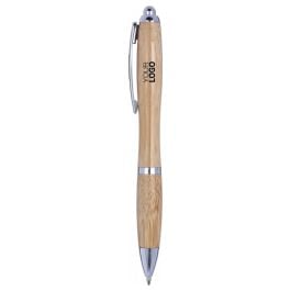 Kugelschreiber Carson | Bambus | Silberdetails - braun, Standardoption Kugelschreiber Carson | Bambus | Silberdetails - braun, Standardoption