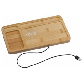 Deskorganizer mit integriertem Charger ISABELLE - beige Deskorganizer mit integriertem Charger ISABELLE - beige