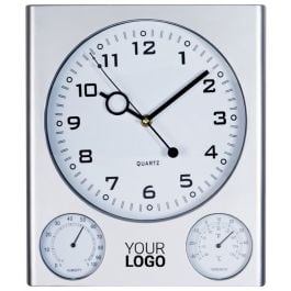 Wanduhr mit Hygrometer und Thermometer RAUL - grau Wanduhr mit Hygrometer und Thermometer RAUL - grau