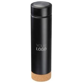 Vakuum Edelstahlflasche mit Teesieb, 450ml GREGORIO - schwarz Vakuum Edelstahlflasche mit Teesieb, 450ml GREGORIO - schwarz