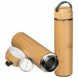 Vakuum Trinkflasche mit Teesieb ESTERA - beige Vakuum Trinkflasche mit Teesieb ESTERA - beige