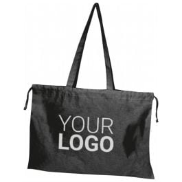Bio Baumwolltasche mit Verschluss VIOLETA - schwarz Bio Baumwolltasche mit Verschluss VIOLETA - schwarz
