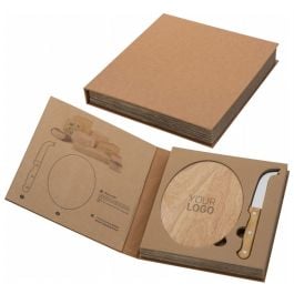 Käseset mit Holzbrettchen und Käsemesser EMILIO - beige Käseset mit Holzbrettchen und Käsemesser EMILIO - beige