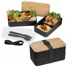 2 stöckige Lunchbox aus Kunststoff und Bambus SALVATORE 2 stöckige Lunchbox aus Kunststoff und Bambus SALVATORE