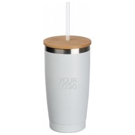 To Go Becher mit Trinkhalm RODRIGO - weiss To Go Becher mit Trinkhalm RODRIGO - weiss