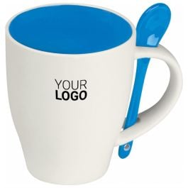 Tasse aus Porzellan mit Löffel, 250ml ARMANDO Tasse aus Porzellan mit Löffel, 250ml ARMANDO