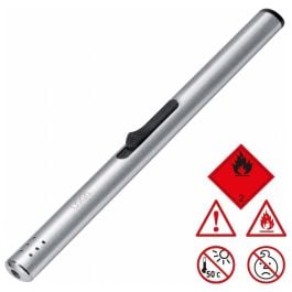 Stabfeuerzeug aus Metall - grau Stabfeuerzeug aus Metall - grau