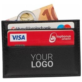 RFID Kreditkartenetui aus Leder ISMAEL - schwarz RFID Kreditkartenetui aus Leder ISMAEL - schwarz