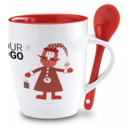 Becher mit Löffel 250ml - multicolour Becher mit Löffel 250ml - multicolour