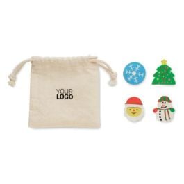 Set mit 4 Radierern - beige Set mit 4 Radierern - beige