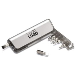 Taschenlampe mit Werkzeug - transparent grau Taschenlampe mit Werkzeug - transparent grau
