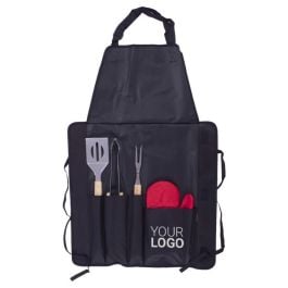 BBQ Schürze mit BBQ Werkzeug - schwarz BBQ Schürze mit BBQ Werkzeug - schwarz