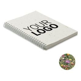 DIN A5 Notizbuch Samenpapier - weiß DIN A5 Notizbuch Samenpapier - weiß
