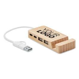 4 Port USB Hub - holz 4 Port USB Hub - holz